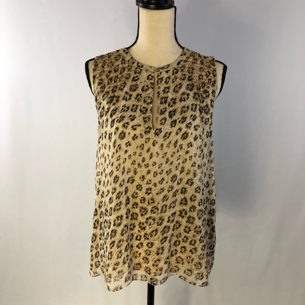 Joie Corie Silk Sleeveless Blouse - Cappuccino